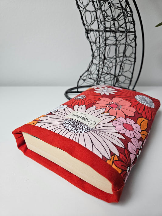 Housse de livre - Modèle fleuri Coquelicot - Protection livres poche et broché